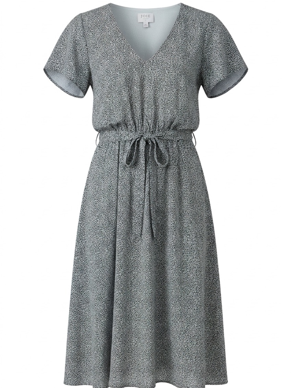 Sienna Sky black/white Speckle V-Neck Drawstring Midi Dress